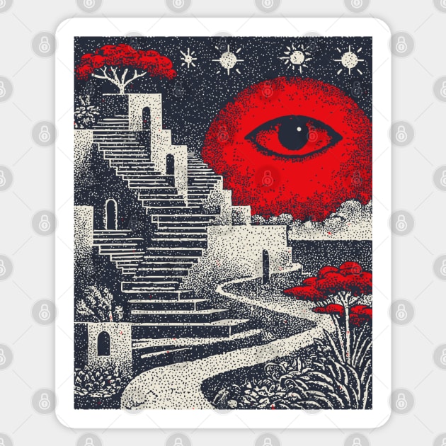 Surreal Oculus - The Impossible Path of the Mind Sticker by TuncGK